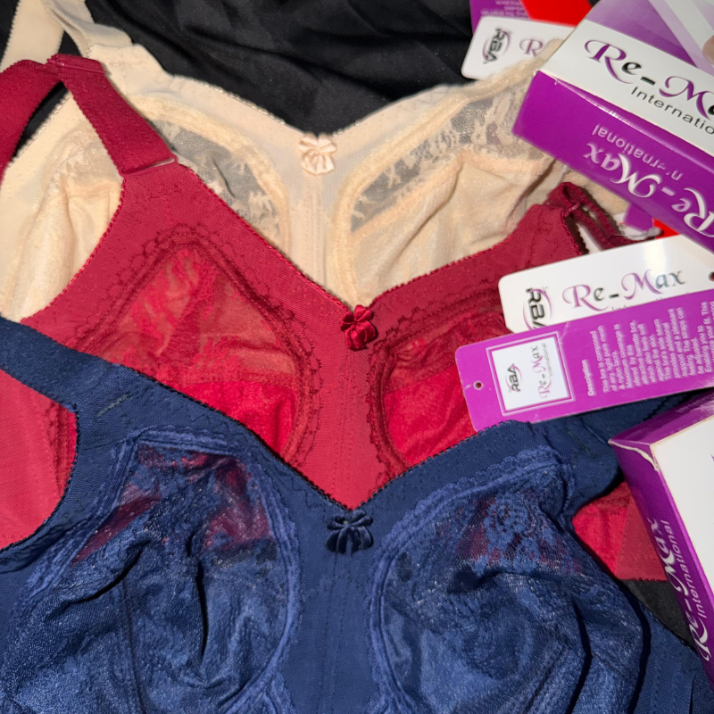 Premium Pack of 3 Comfort Bra Set - High Coverage Soft Lace & Breathable Cotton